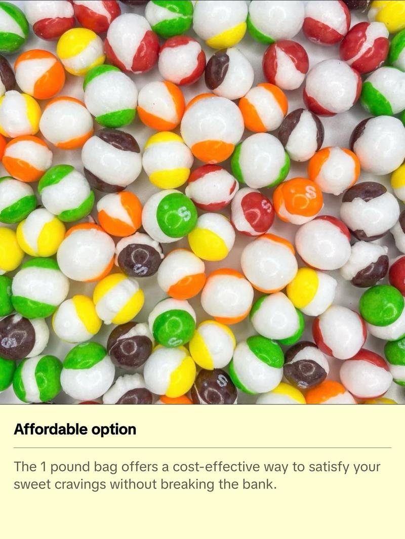 1 Pound Freeze Dried Rainbow Crunchies Candy Snack - Bonbon freeze dried candy