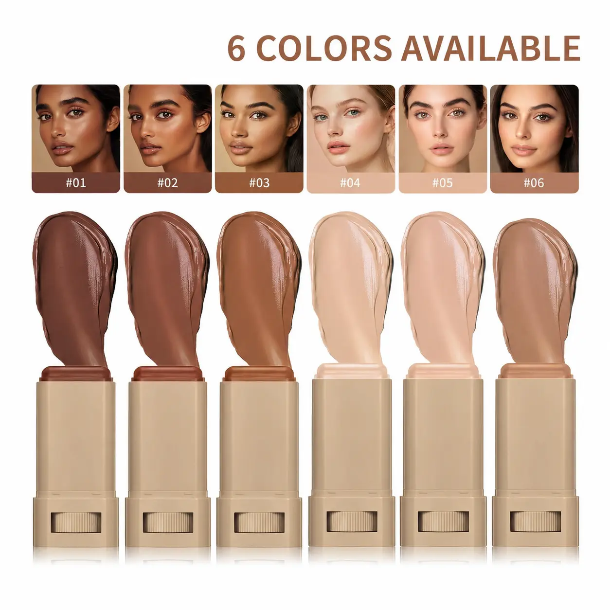 Long-lasting Solid Foundation, 1 Counts Waterproof & Sweatproof Foundation Balm, Hydrating, Lightweight & Silky Texture Hydrate Foundation Moisturizer, Makeup Accessories, Concealer, Moisturize Cosmetic, Flawless, Base
