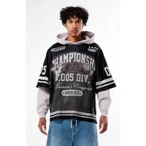 Pacsun Men's Championship Jersey 2fer HoodieÂ