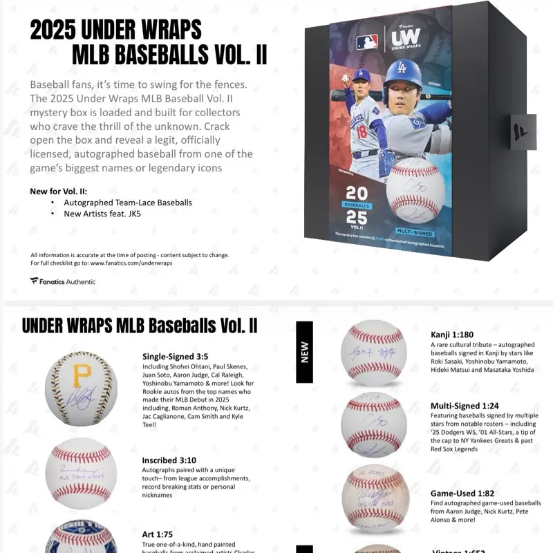 AL-NL) Baseball Battle Break - 2026 Fanatics Underwraps