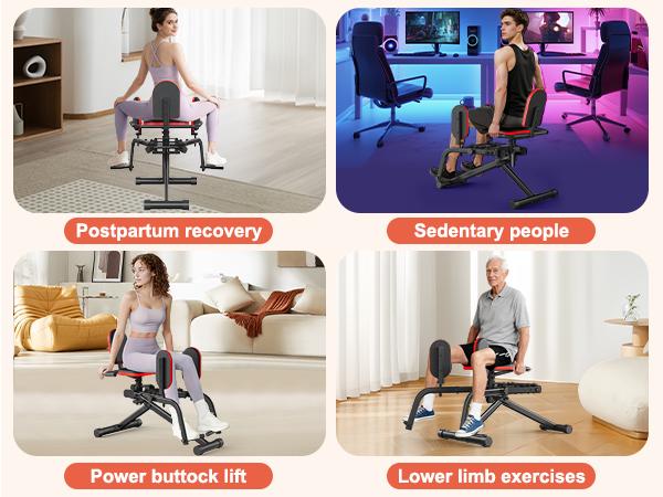 HXD-ERGO Hip Adduction Abduction Machine for Home Gym Workout Equipment -Inner and Outer Glute Adjustable Resistance Trainersuitable for Men and Women