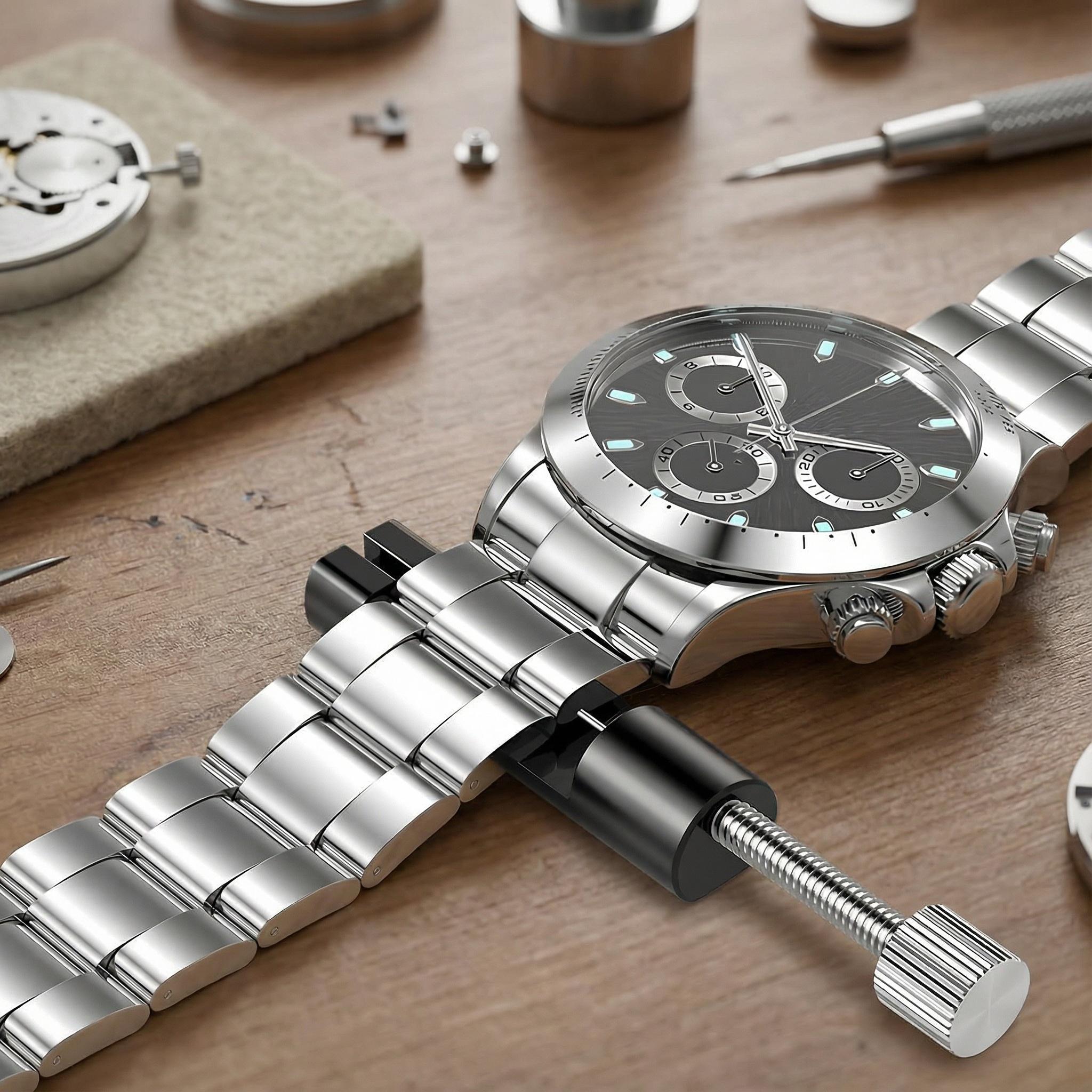 VAYWET 2 Pack / 1 Pack Professional Watch Repair Tool Kit - Watch Link Band Pin Remover - Repair Toolkit for Watch Band Adjustment & Bracelet Sizing for Bracelet Adjustment for Sizing Strap, Watch Band Adjustment Tool Kit with Extra Replacement Pins