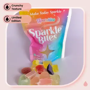 Crystal Candy Sparkle Bites Premium Gummies Crunchy Bonbon