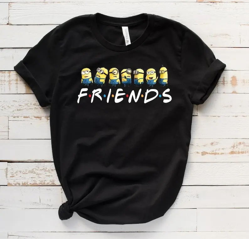 Minions Friends Despicable Me 2D T-Shirt, Nostalgia 2D Print T-Shirt, Cartoon Network Shirt, Gifts for Cartoon Fans #Minions#CartoonNetwork #NostalgiaCore #DespicableMe#GraphicTee #StreetwearUS