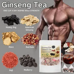 Organic Ginseng Kidney Cleanse Tea 40 cups (200g) Ginseng Five Treasures Tea Natural Chinese Herbal Health Kidney Tea - Beverage