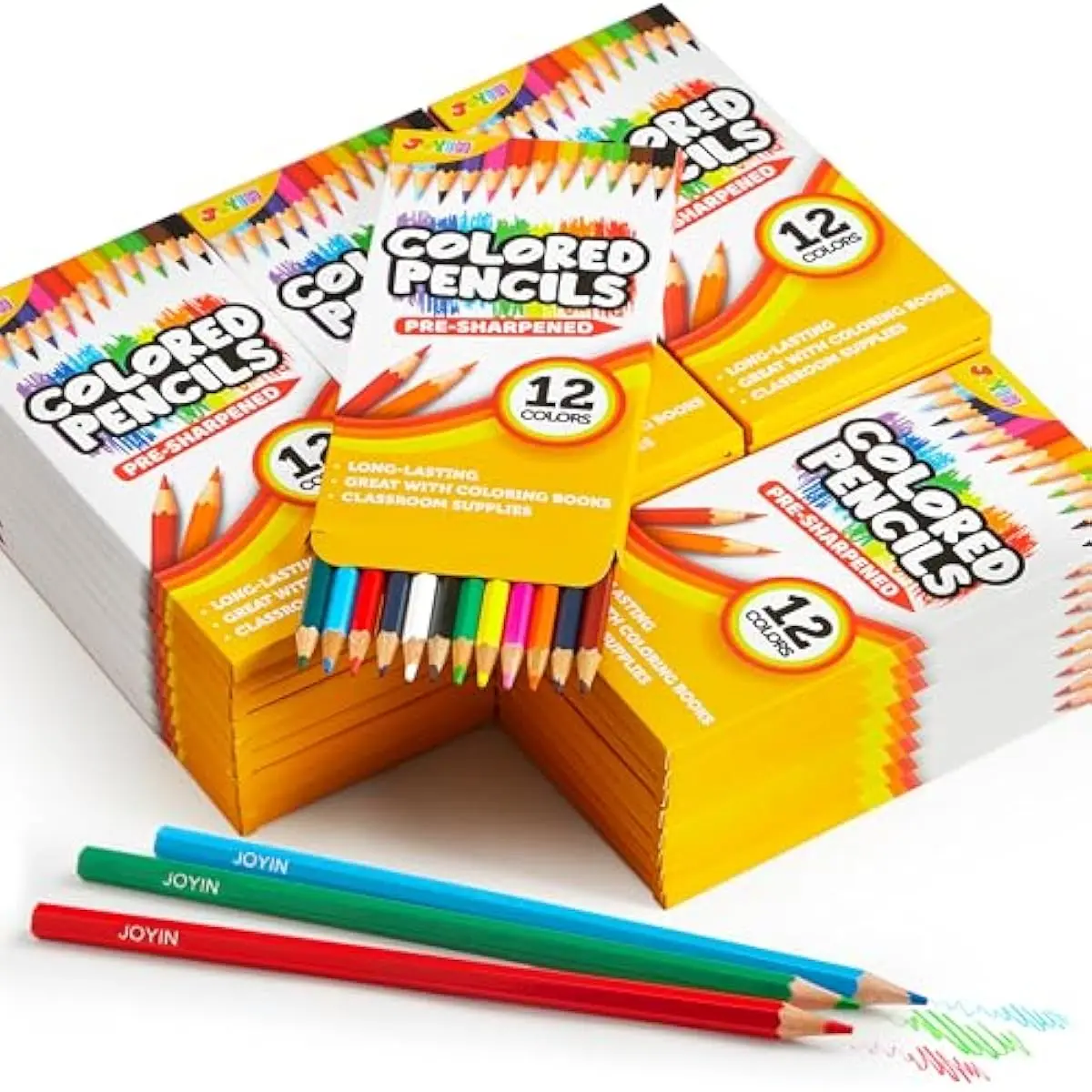 432 Count Colored Pencils Bulk, Colored Pencils for Kids 3+, 12 Colors, 36 Packs, Pre-sharpened Coloring Art Supplies, School Supplies