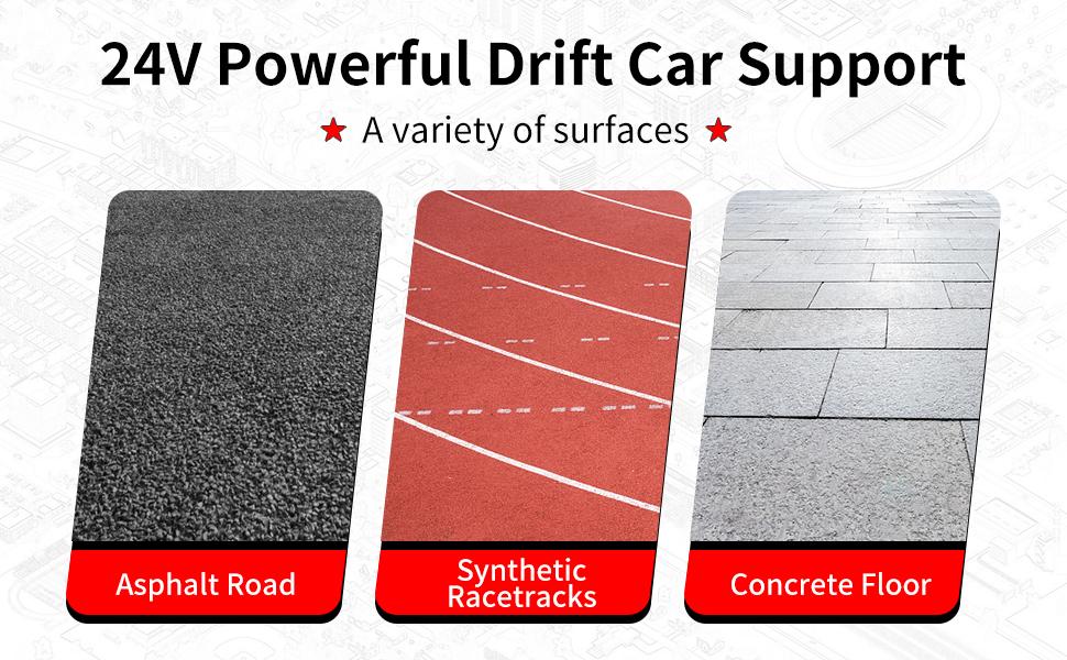 GARVEE 24V Electric Drift Go Kart Car with Adjustable Seat, Outdoor Ride-On Toy Featuring Variable Speed Mode, High-Speed Racing, and Immersive Gaming Combo for Ages 6 and Up