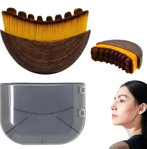 Lymphatic Contour Facial Brush: Lymphatic Drainage Massager for Face and Body - Ergonomically Designed to Precisely Fit the Skin - Hypoallergenic Manual Face/Body Brush for Shaping