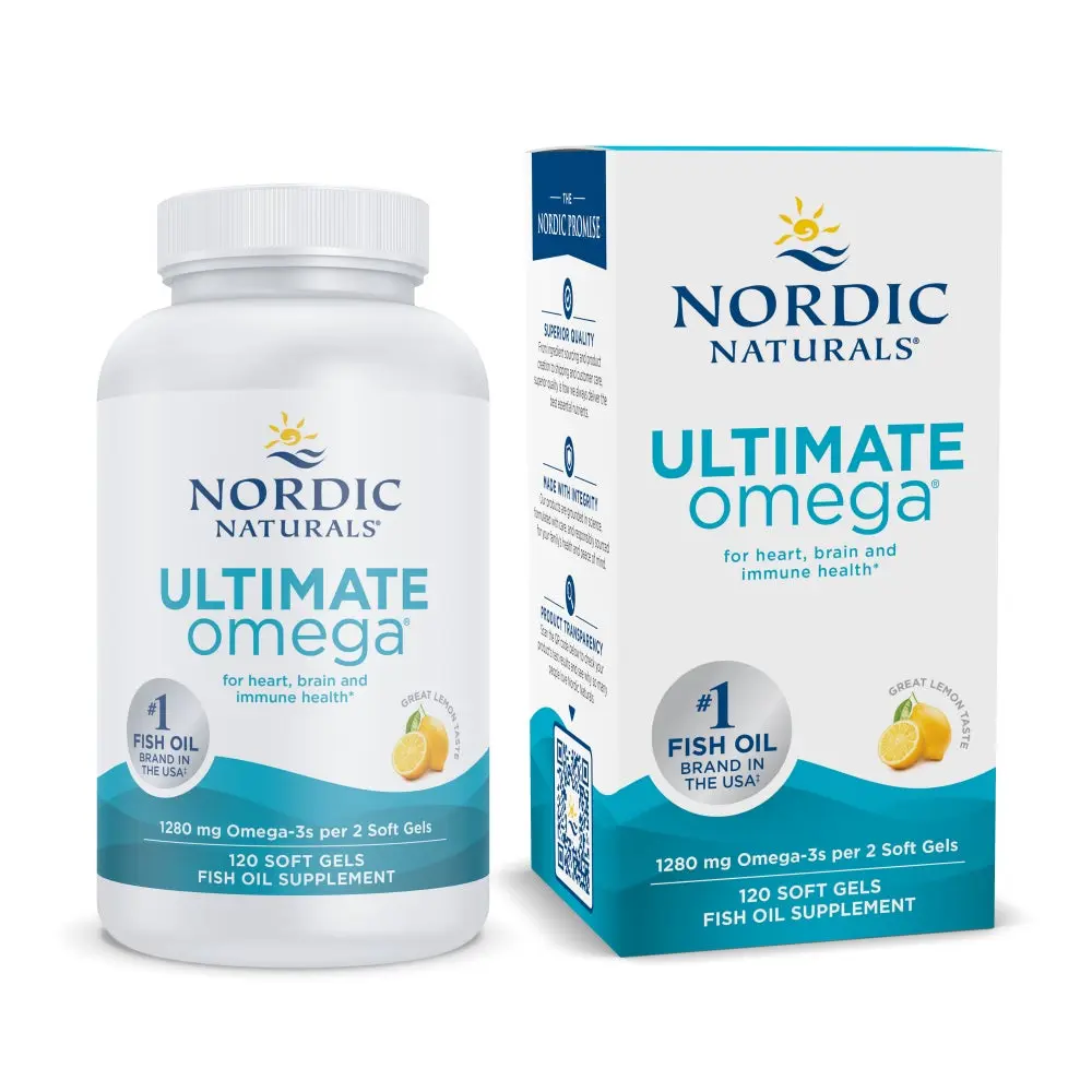Nordic Naturals Ultimate Omega Softgels, Lemon, 1280 mg