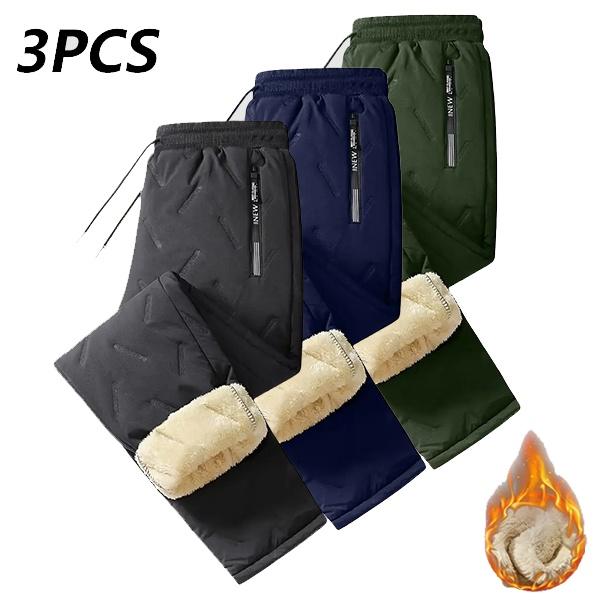 Men & Women Warm-Up Pants - Winter Stretch Waistband Non-Stretch Fabric Side Pockets Fitness Running Travel Pants - Machine Washable (Couples Set), Comfortable Fleece Lining, Adjustable Drawstring Waist, Trendy Athletic Pants for Active Lifestyle