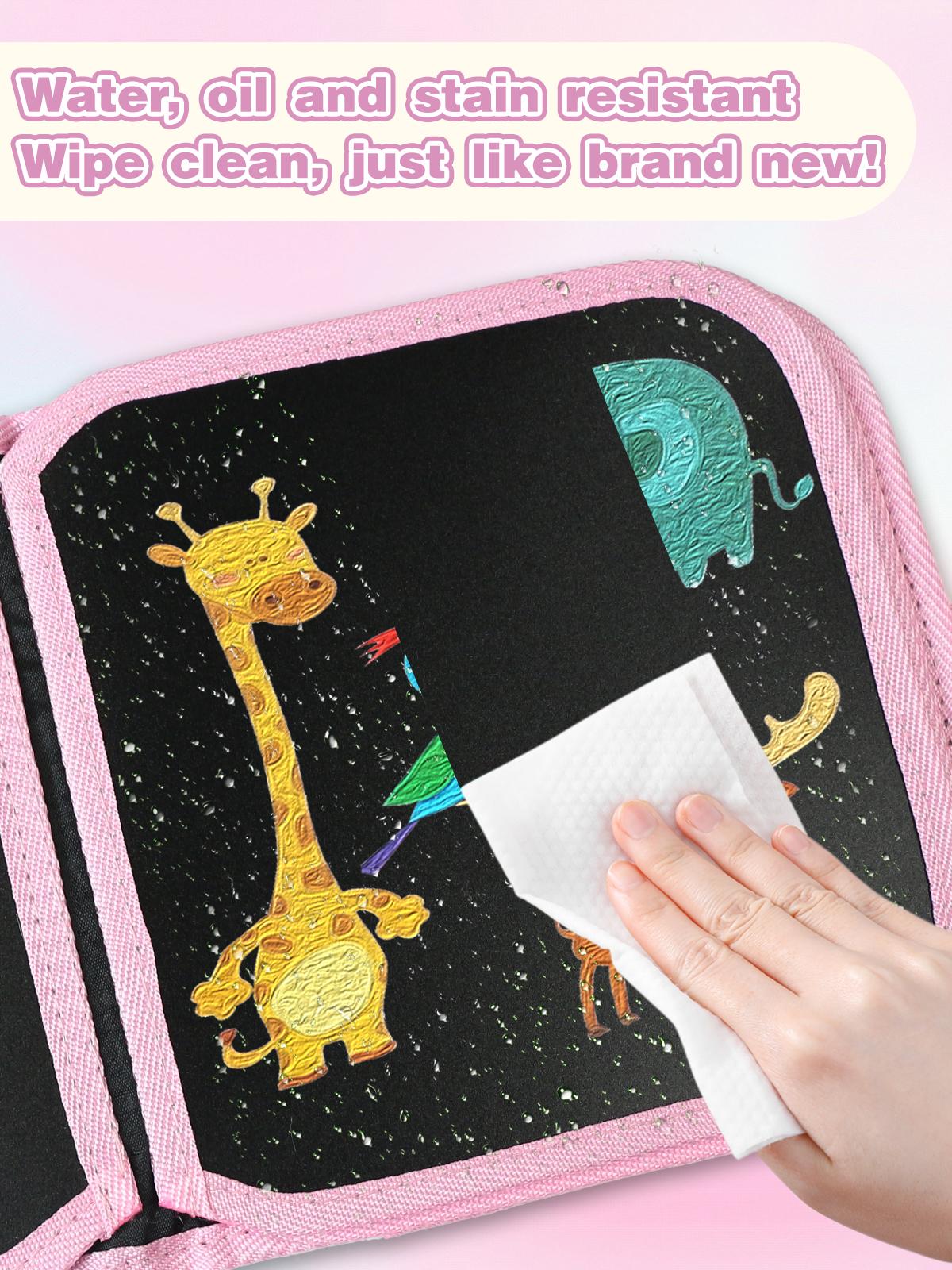 Erasable Reusable Watercolor Pen Doodle Set for Toddlers, Toddler Coloring Set 1 2 3 4 Years Old - Unicorn Reusable Drawing Book, 12 Watercolor Markers, 14 Pages of Art, Creative Play & Fun for Kids - Car Activity Travel Coloring Kit for Kids