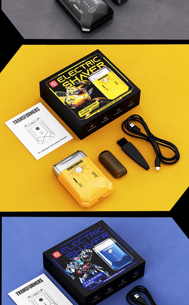 Transformers L20 Foil Shaver, Smart LED Display Shave Calmly, Ultra-Thin Shaving Foil, IPX7 Waterproof, Long Battery Life, Portable, Ideal for Car and Travel, Perfect as a Gift