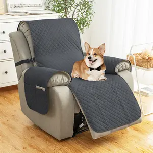 Waterproof Recliner Chair Cover, Non-Slip Covers for Recliner Chair with Pocket,Washable Slipcover Furniture Protector with Elastic Straps