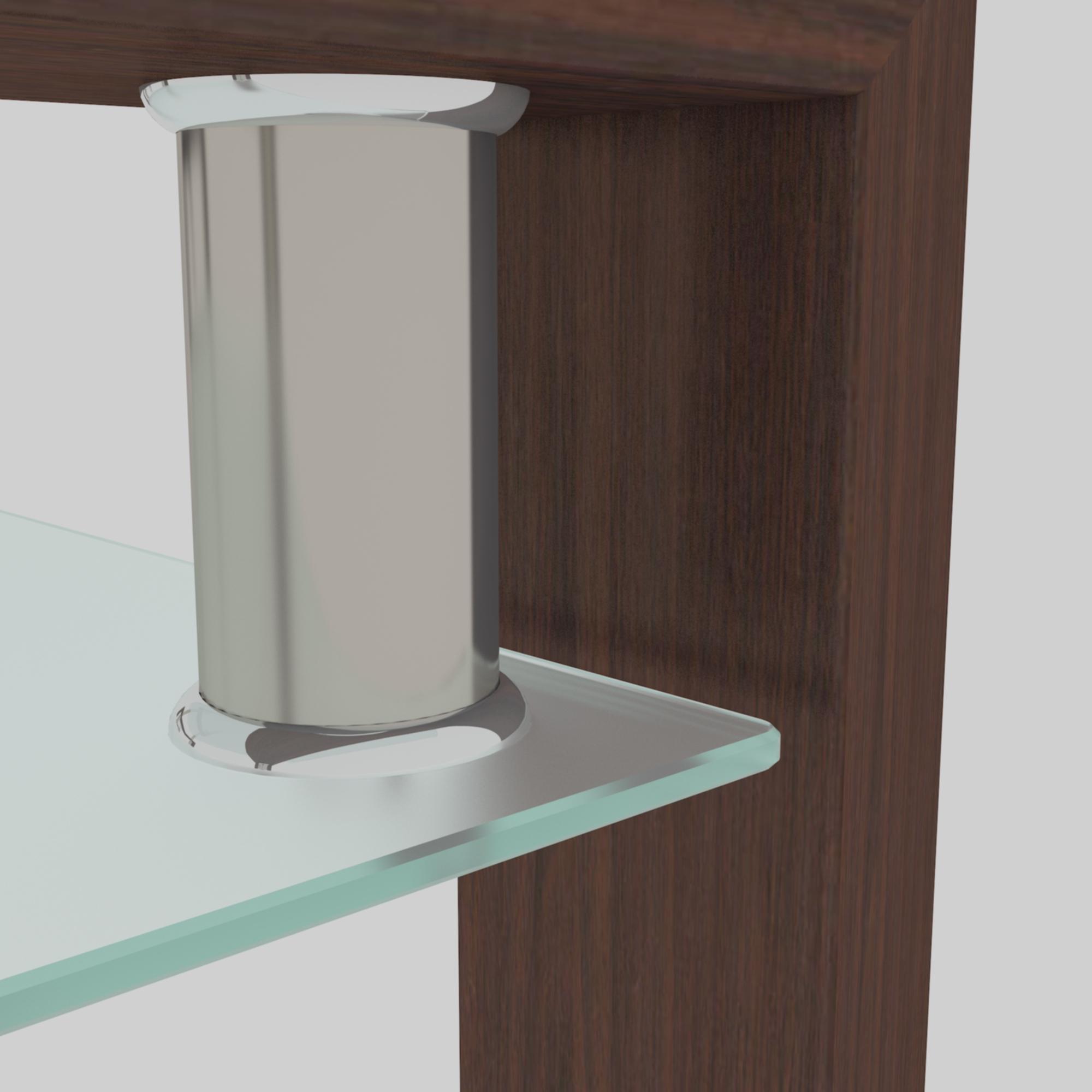 Shipping Included Modern Glass Coffee Table White Living Room Rectangle with Tempered Glass Metal Tube 2 Layers Storage for Small Space & Waiting Room