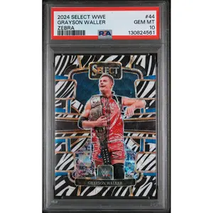 2024 Panini Select WWE Zebra Grayson Waller #44 PSA 10