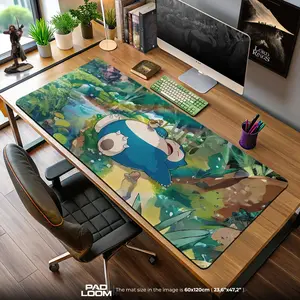 Snorlax Forest Mouse Pad, Woodland Nap Gaming Desk Mat, Anime Mouse Pad, Desk Mat, PC Accessories.