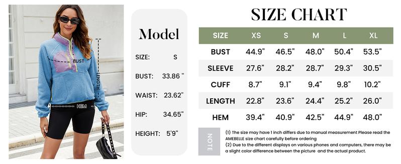 Naeduo Women’s Lightweight  Fleece Pullover Jacket Cropped Fall Winter Fuzzy Sherpa Jacket Sweatshirt Coat with Pockets for Hyrox