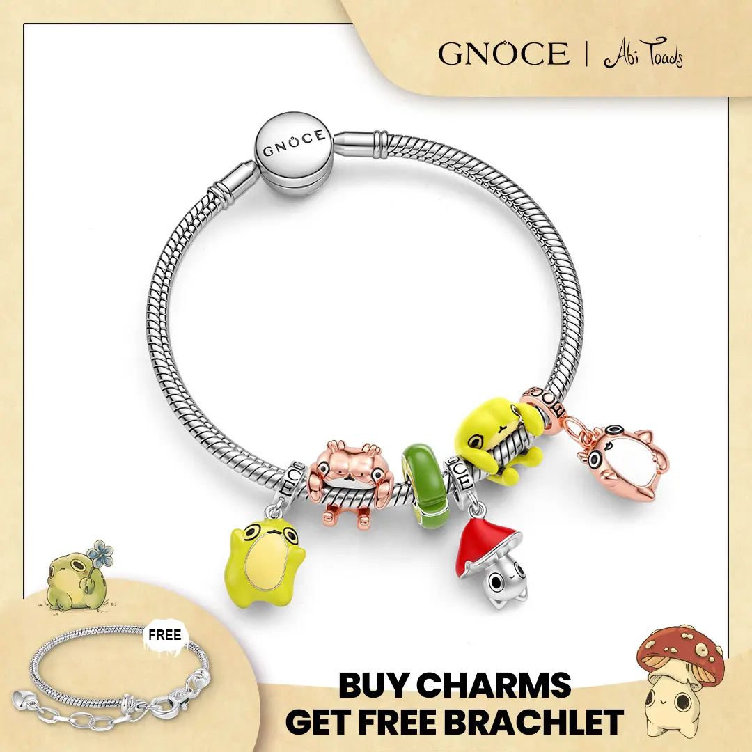 GNOCE 925 Sterling Silver Whimsical Handcrafted Frog Hug Charm - Abi Toads Design, 10.9mm, 2.5g, Unisex, Daily Use, Fits All Major Brands, Fitting for Necklaces and Bracelets, Premium Materials, 1-Year Warranty