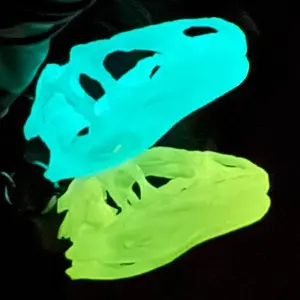 Allosaurus Skull | Glow in the Dark | Resin Keychain Replica - Durable Lightweight Fossil Charm for Dinosaur Enthusiasts & Paleontology Buffs