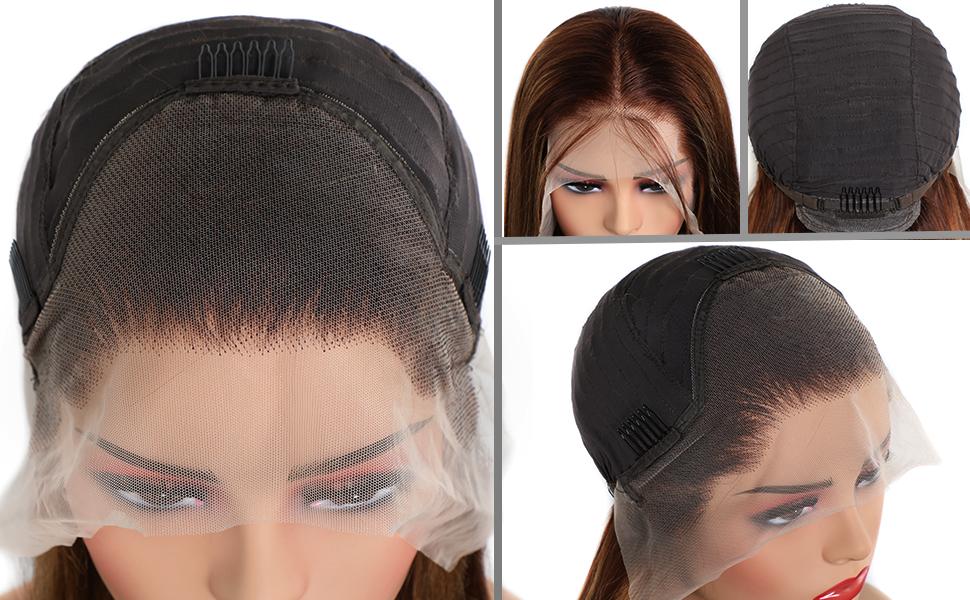 Lemoda Outlet Deal Highlight Body Wave Human Hair Lace Front Wigs 13x4 Ombre 4/27 Lace Frontal Wig 12A 180 Density Virgin Human Hair Wigs Natural Hairline