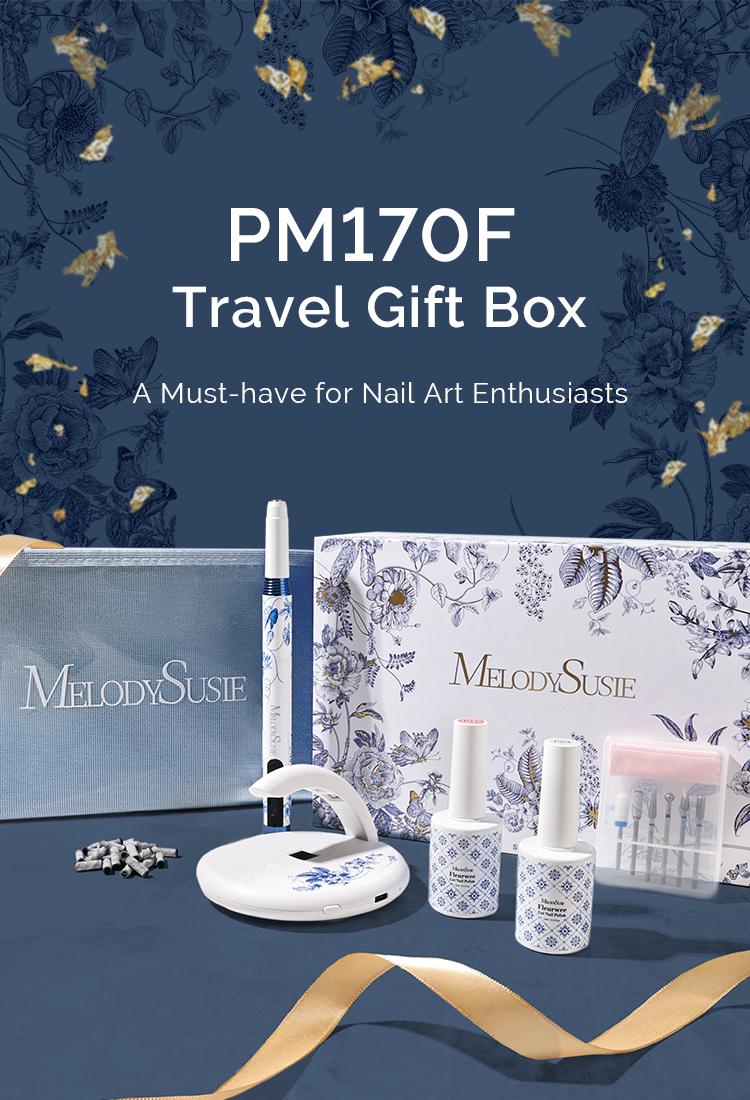 MelodySusie PM170F Nail Drill Travel Gift Box, for Nail Care, Rechargeable Lightweight 30000RPM Manicure