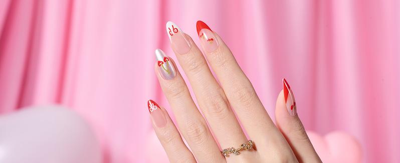 Beetles Reusable French Press On ToeNail Tips,  No UV Lamp Needed Pre Designed Stick On False Nails with Glue Fall Nail Thanksgiving Gift Black Friday Winter Nail Christmas Gift