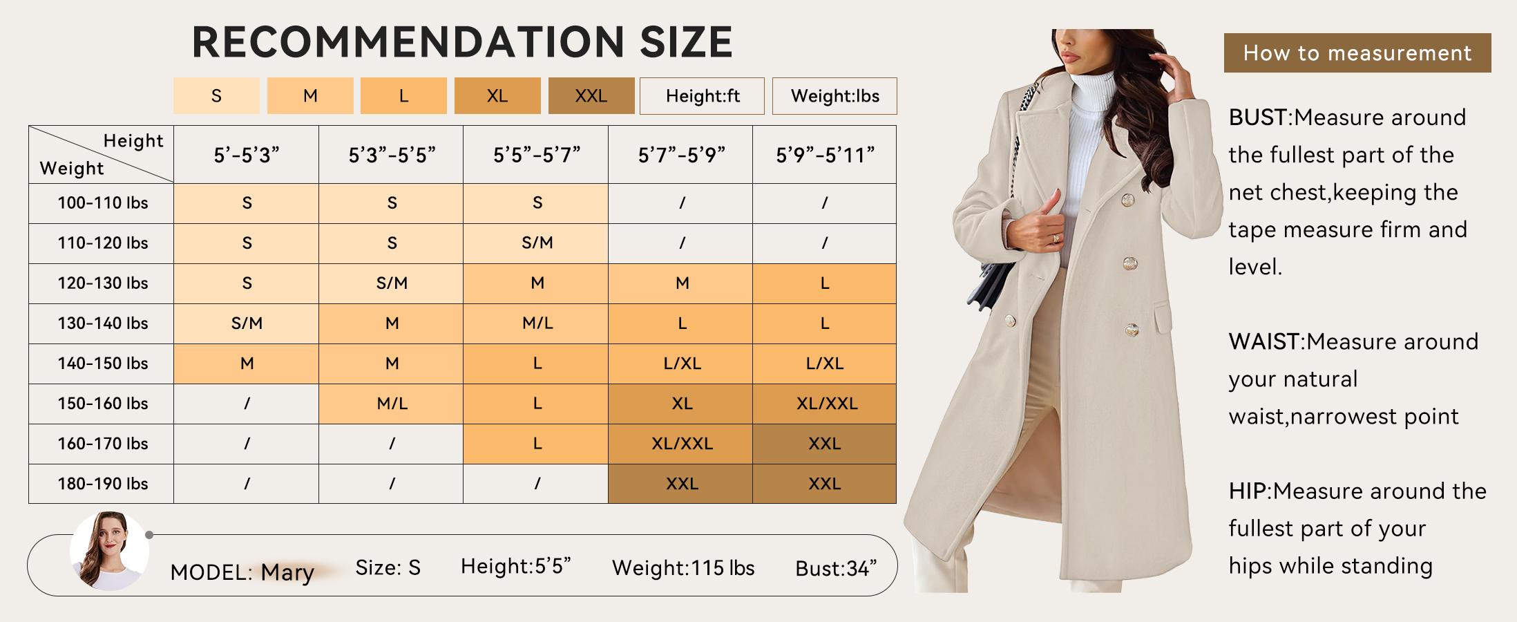 CHARTOU Women's Winter Jacket Double-Breasted Wool Blend Warm Long Trench Coat