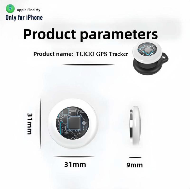 [Valentine's Day] Tukio 2026 GPS Tracker(iOS Only) for Car & Pets,Mini Trackers Device with Weatherproof Magnetic Case-No Monthly Fee-Best Hidden GPS Trackers,Global Coverage Location Tracker,Anti-lost Device,For Apple Find My (iOS Only) For iPhone