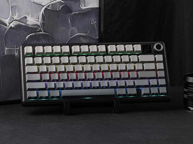 Aula F75 MAX Wireless Mechanical Keyboard with TFT Screen and Knob, Gasket Gaming Keyboard in 75% Layout, Hot Swappable, RGB Backlight, for PC/Mac/Linux (Reaper Switch)