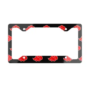 Ultra Slim Akatsuki Cloud Metal License Plate Frame, Anime License Plate Frame, Anime Gift, Car Décor, Anime Car Accessories