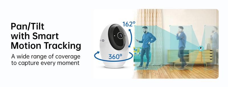 TP-Link & Tapo C260 RoomCam 360° 4K Ultra HD Pan Tilt Dual Band WiFi Indoor Security Camera with AI Face Recognition Two Way Audio and Enhanced Privacy Mode