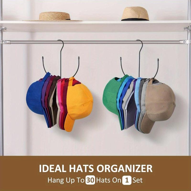 Hat Holder Hanger, 1/2/4 Counts Hat Organizer, Belt Hanger, Belt Organizer, Bra Hanger, Space Saving Stainless Steel Multi-function Hat Organizer Rack, Home Organizer for Closet-YY