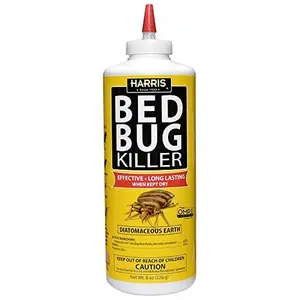 Harris HDE-8 Bed Bug Powder Diatomaceous Earth, 8oz, Yellow