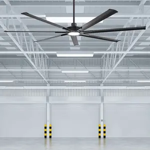 Parrot Uncle 84" & 100" Padus Oversized Ceiling Fan Extra Large Size Silent Storm Ceiling Fan for Big Spaces, Quiet DC Motor, 3-Speed Reversible Airflow + Remote Control Modern Sleek Design for Living Room/Garage/Patio/Workshop