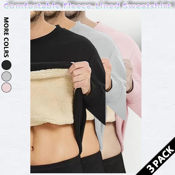 Men's autumn and winter warm thick round neck sweatshirt, soft fabric, resist the cold autumn and winter, autumn and winter cost-effective plus fleece sweatshirt, suitable for daily wear