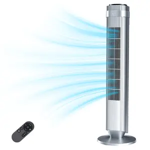 Tower Fan for Bedroom, 2026 Upgraded DC Motor, 28ft/s High Velocity, 20dB Ultra Quiet Standing Fan, 8 Speeds 4 Modes, 90° Oscillating Bladeless Fan for Indoors, Floor Fans with Remote, Black a 28-decibel standing fan, intelligent automatic mode, 64° tikto