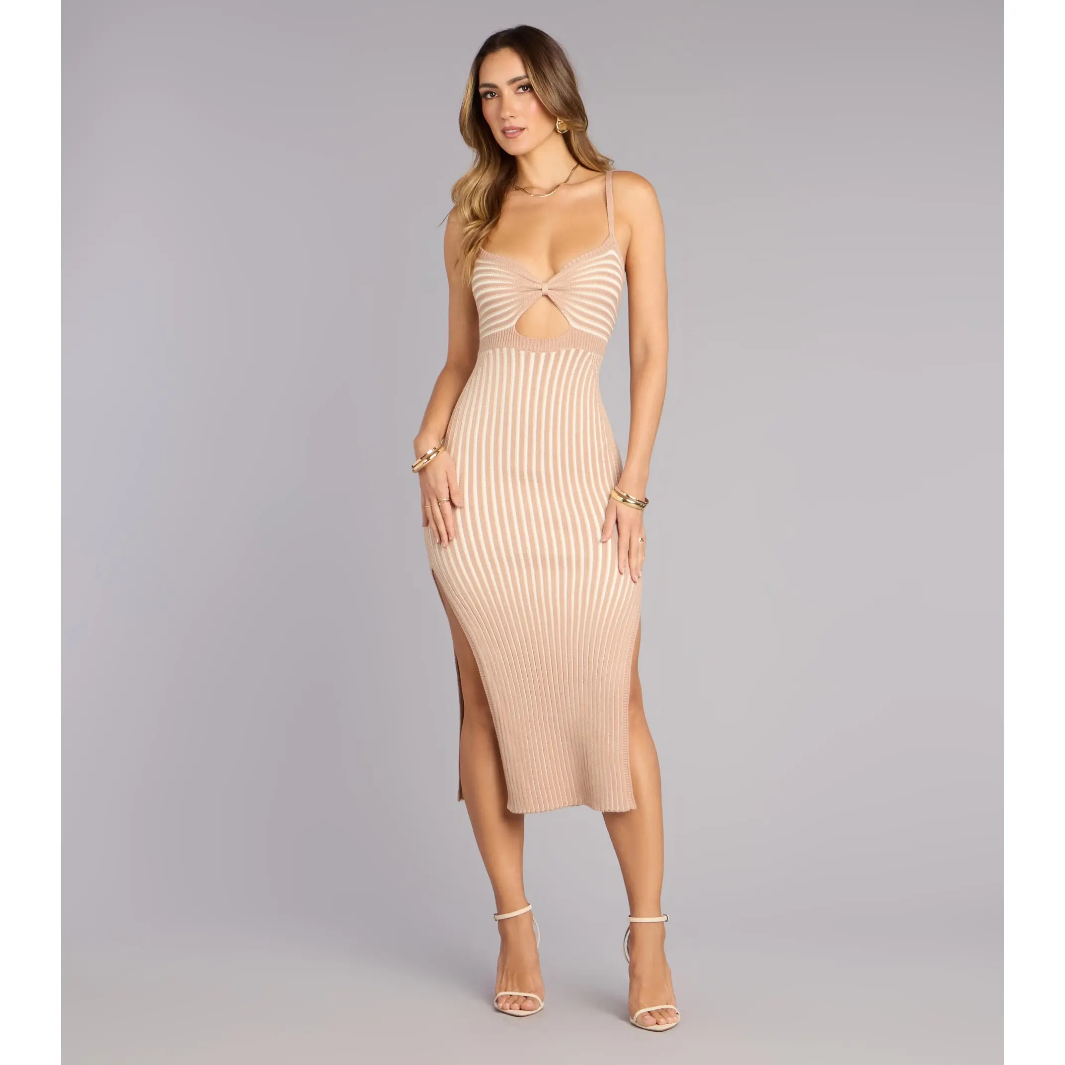 arlie striped midi knit dress - TikTok Shop arlie striped midi knit dress - TikTok Shop
