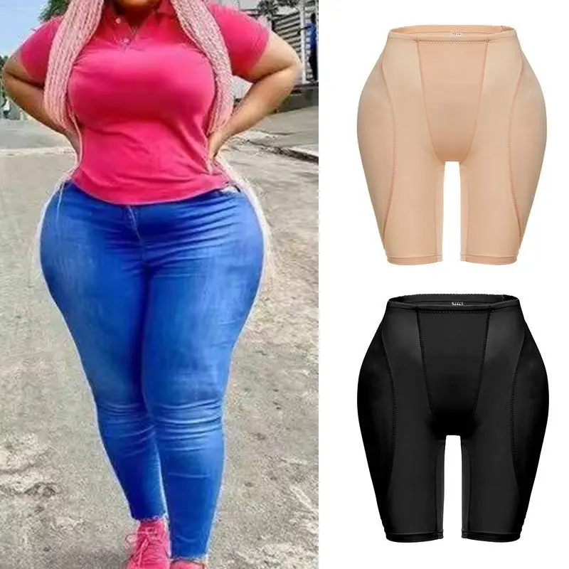 Booty Gains Butt Lifter Padded Panties Shapewear for Women Low Waist Hip Enhancer Shorts Cross-dresser Fake Ass Big Buttock Pads Compression Fit Nylon Shaper Seamless Bodysuit Slim Thigh Control