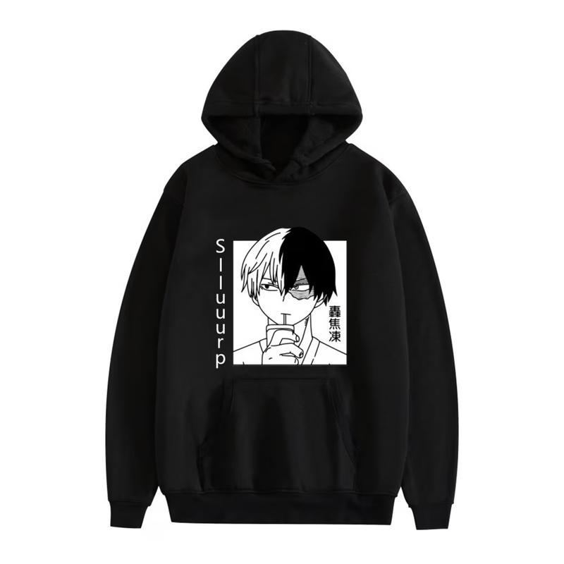 Anime Hoodie MHA Bakugou Katsuki BNHA Cospay Costume Pullover Sweatshirt Unisex Graphic Tees Top Streetwear Summer Casual Style Gift for Anime Fan Lover