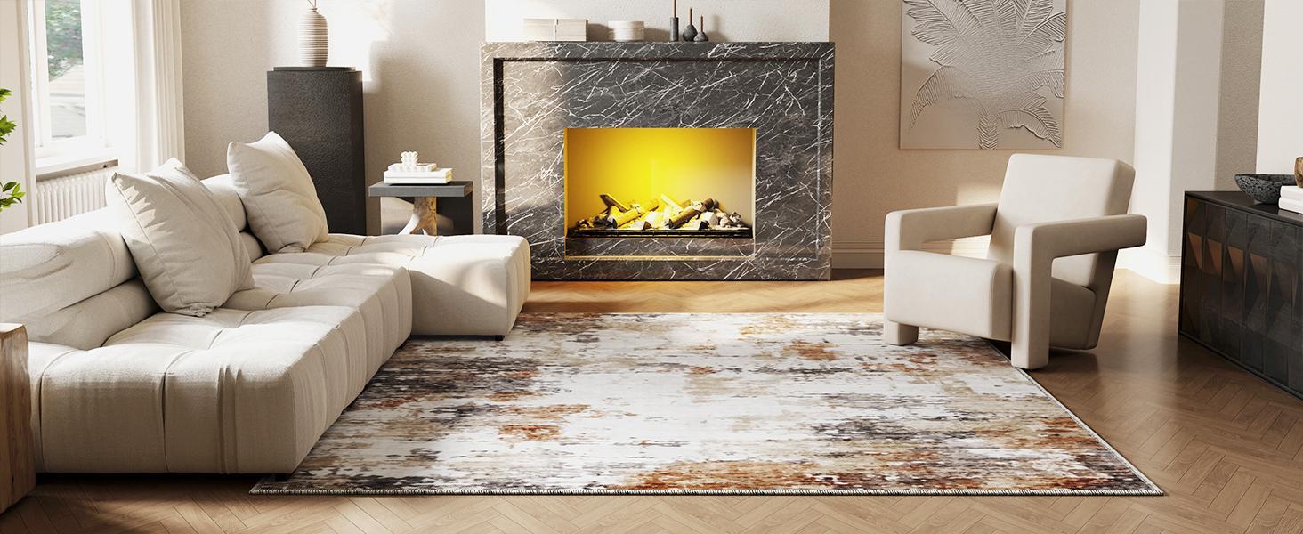 RaybeeFurniture Washable Non-Slip Area Rug, Vintage Distress Print Pattern Medallion Carpet, Soft Low Pile Indoor Mat for Living Room, Bedroom & Entryway, Modern Art Design, Lightweight, Easy to Clean & Machine Washable RaybeeFurniture Washable Non-Slip Area Rug, Vintage Distress Print Pattern Medallion Carpet, Soft Low Pile Indoor Mat for Living Room, Bedroom & Entryway, Modern Art Design, Lightweight, Easy to Clean & Machine Washable
