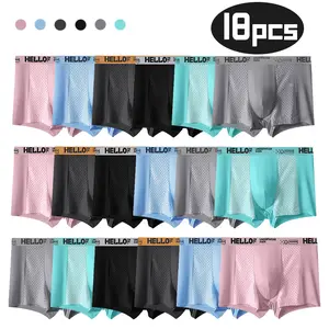 Men’s boxer briefs, Classic solid color; elastic waistband;no-roll edge; four-way stretch;suitable for home,and casual wear; ideal for everyday outfits; a great choice for Father’s Day; men’s apparel Bl Black Breathable underwear boxers underwear sale men