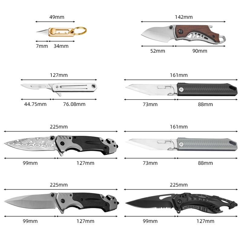 (2PCS Knite Set )Outdoor Folding Knife,Small EDC Knife,for Camping,Reliable Outdoor Gear for Hiking, Camping, Hunting & Gift for Men.No Failed Christmas Gifts! outdoor multifunctional edc knife Stainless Steel Multifunctional