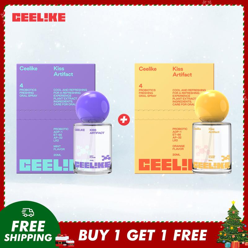Ceelike Probiotic Oral Spray 2-Pack Set - Choose from Five Flavors, Freshens Breath, Promotes Oral Health