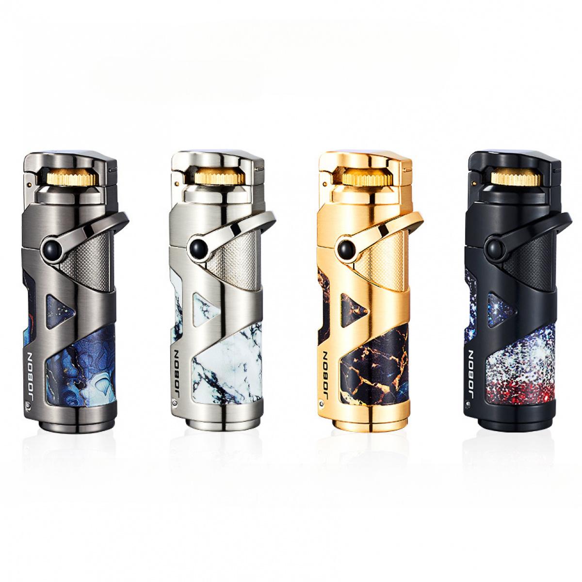 Multi Functional Windproof Gas Lighter, Personalized Rocker Arm Ignition, Refillable Fuel, Full Metal Pocket Lighter, Suitable For Business Gifts, Collections, Candle, Smoker Tools(Fuel Not Included)