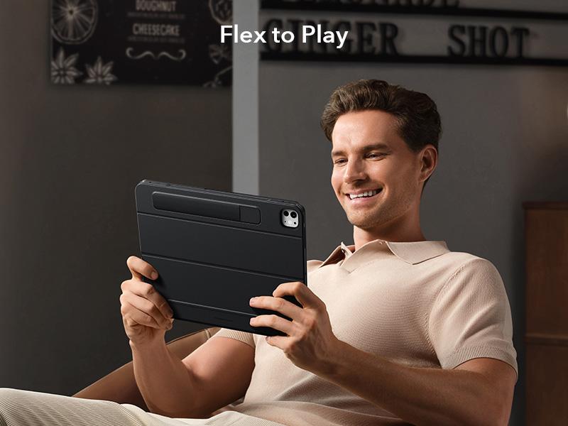 ESR Detachable Keyboard Case for iPad Air 11/13 inch&iPad Pro 11/13 inch, Magnetic Detachable Keyboard, Portrait/Landscape Modes, Large Click-Anywhere Trackpad, Backlit Keys, Shift Series