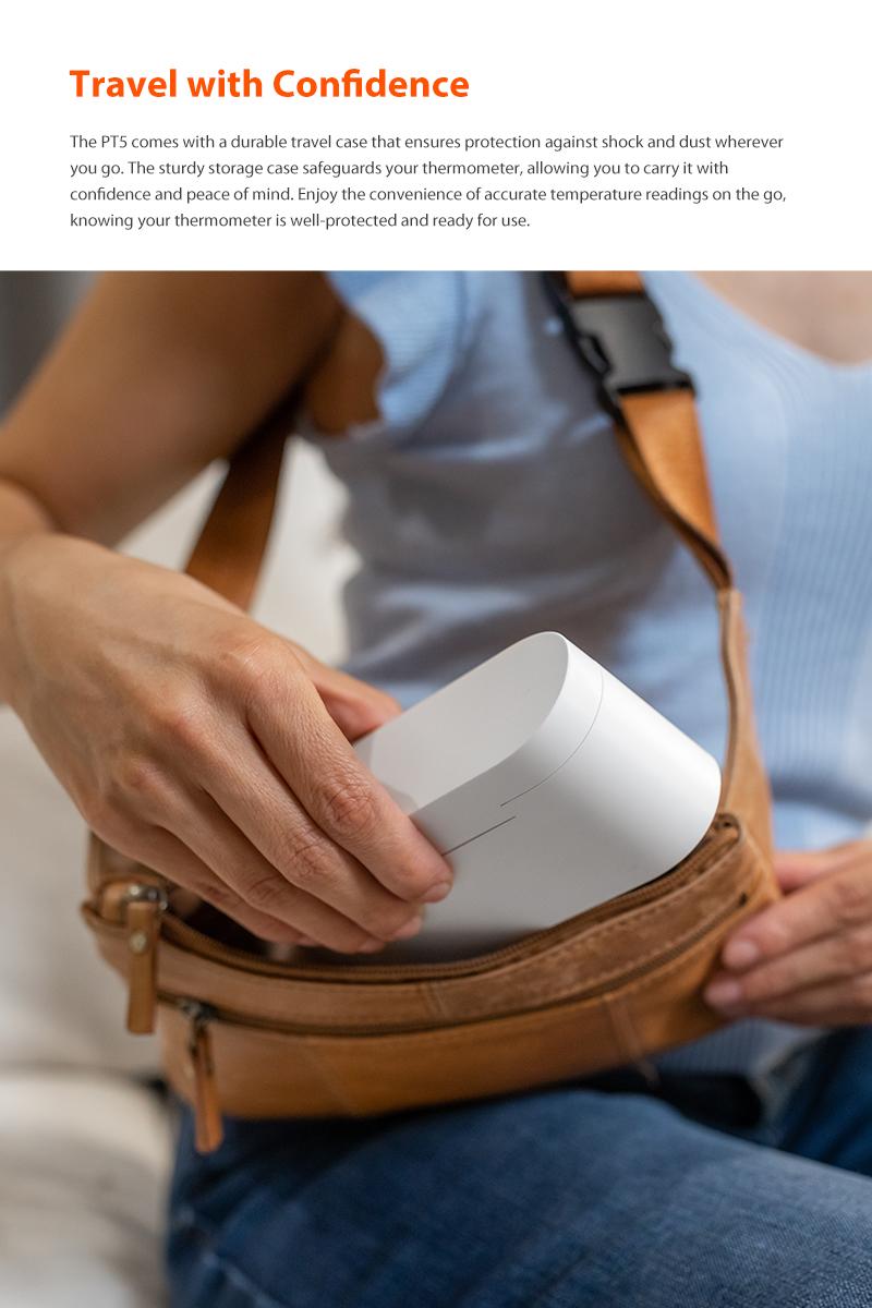 iHealth Digital Ear Thermometer, 1-Second Accurate Reading, Infrared, Pre-Warmed Tip with 21 Disposable Lens Filters & Organizer Case for All age