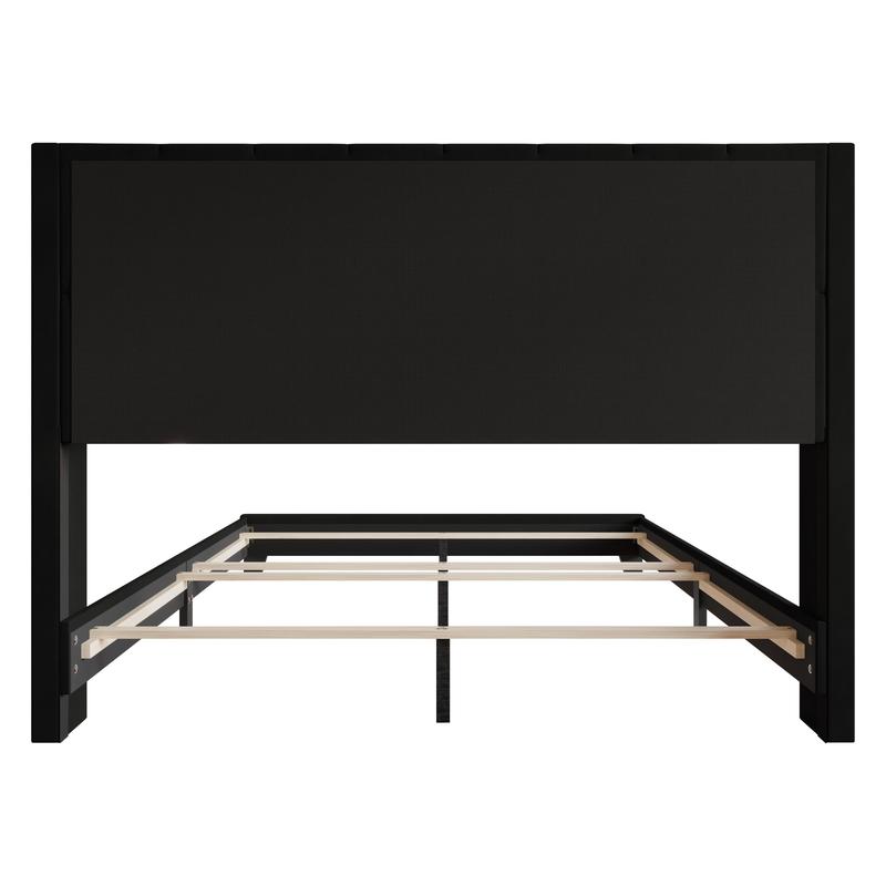 Favorer Monroe Tufted Upholstered Wingback Panel Bed Frame with Diamond Tufting and Nailhead Trim for Adult Bedroom, Box Spring Required