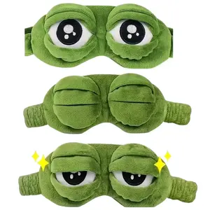 3D Frog Sleep Mask, Soft Cartoon Eyeshade for Men and Women, Portable Blindfold for Travel, Napping, and Winter Home Relaxation