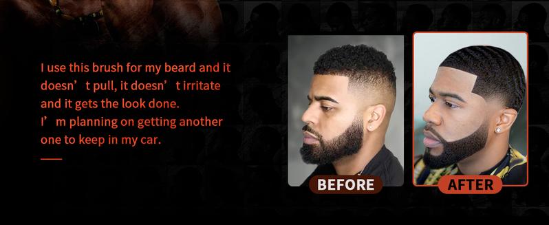 Wave Pomade Wave Styler Brush Great for Wolfing, Boar Bristle Beard & Wave Brush for Barbers & Daily Use Black