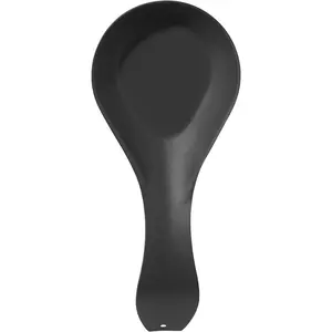 OGGI Stainless Steel Spoon Rest- Long Handle Holds Kitchen Utensils in Place, Great Spoon Rest for Counter, Stove Top, or Coffee Station; Kitchen Accessories, Utensil Rest, Black